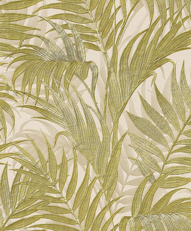 Veer Decor Embroidered Palm Sage Wallpaper