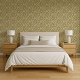 Veer Decor Embroidered Palm Sage Wallpaper