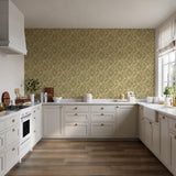 Veer Decor Embroidered Palm Sage Wallpaper