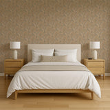 Veer Decor Embroidered Palm Gold Wallpaper