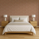 Veer Decor Embroidered Palm Coral Wallpaper