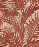 Veer Decor Embroidered Palm Red Wallpaper