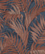 Veer Decor Embroidered Palm Navy Wallpaper