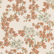 Veer Decor Embroidered Cherry Bloom Orange Wallpaper