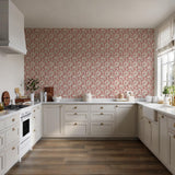 Veer Decor Embroidered Cherry Bloom Pink Wallpaper