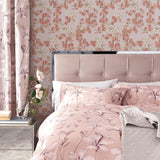 Veer Decor Embroidered Cherry Bloom Red Wallpaper