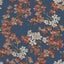 Veer Decor Embroidered Cherry Bloom Navy Wallpaper