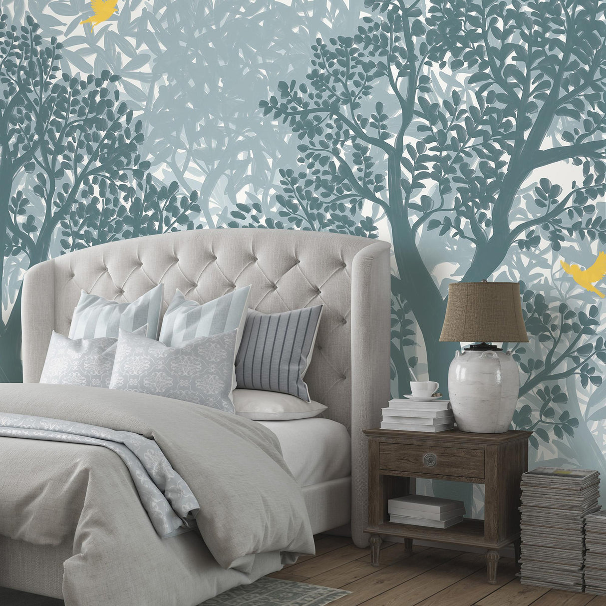 Veer Decor Forest Flight Blue Wall Mural