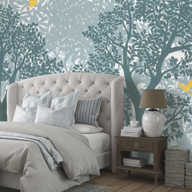 Veer Decor Forest Flight Blue Wall Mural