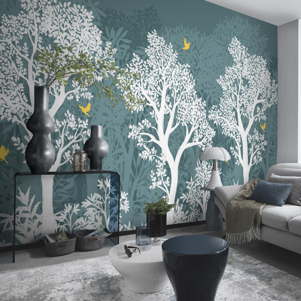 Veer Decor Forest Flight Teal Wall Mural