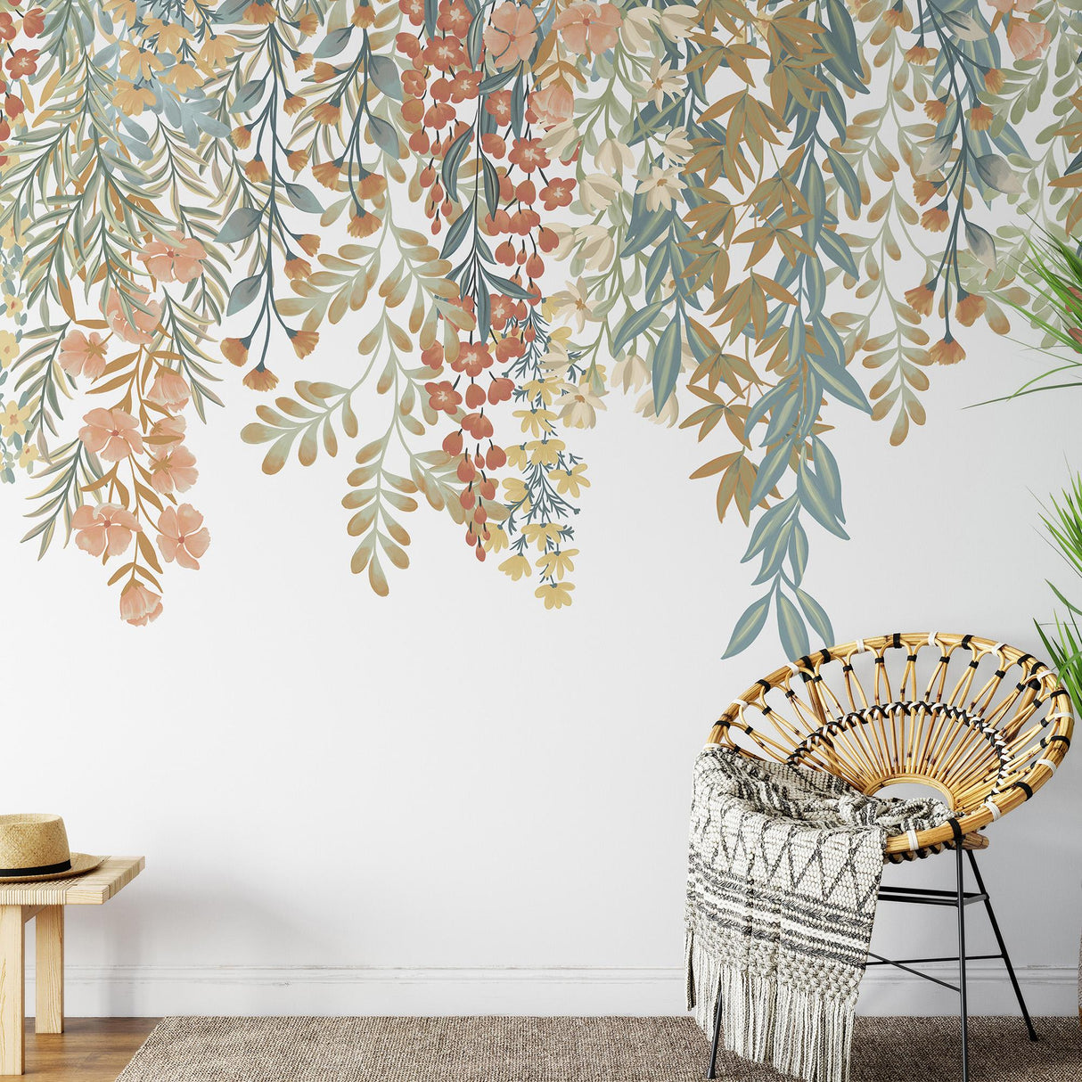 Veer Decor Falling Folliage Beige Wall Mural