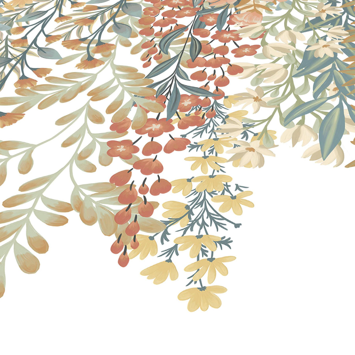 Veer Decor Falling Folliage Beige Wall Mural