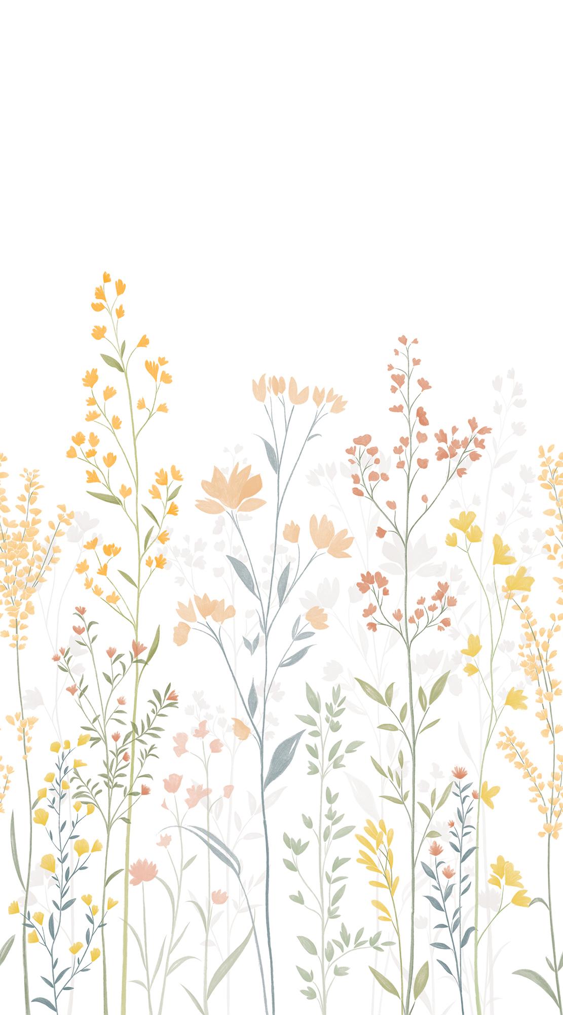 Veer Decor Meadow Rise Orange Wall Mural
