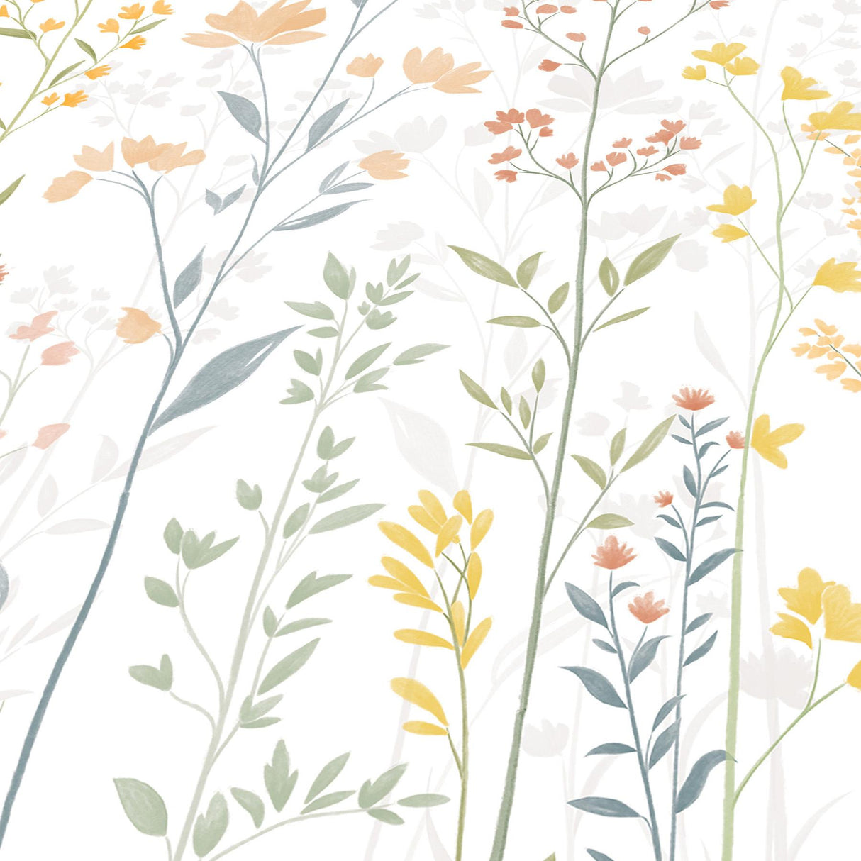 Veer Decor Meadow Rise Orange Wall Mural