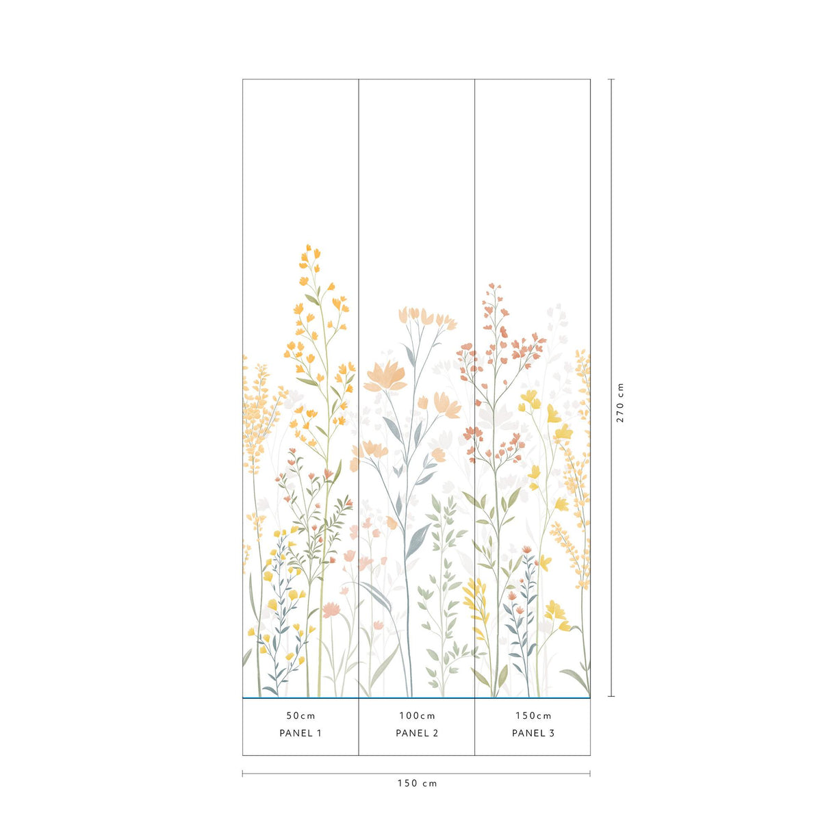 Veer Decor Meadow Rise Orange Wall Mural