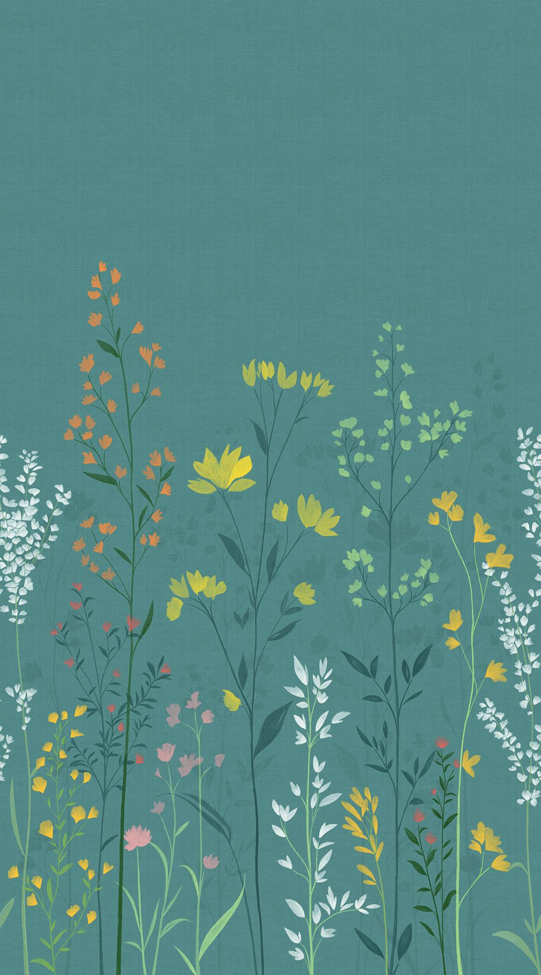Veer Decor Meadow Rise Grey Wall Mural