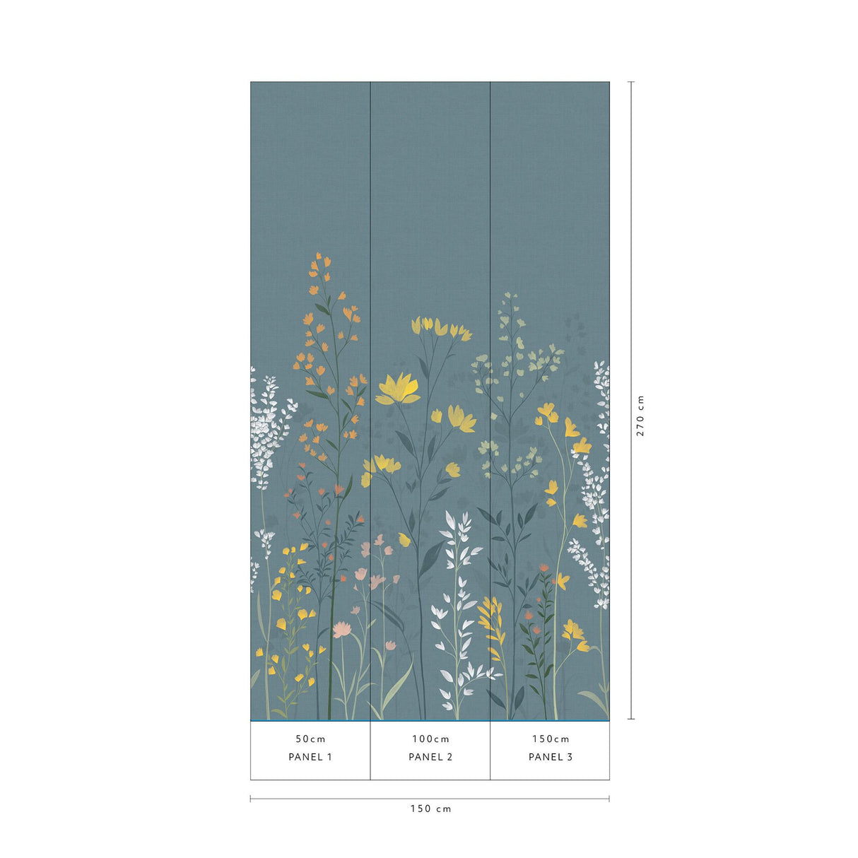 Veer Decor Meadow Rise Grey Wall Mural