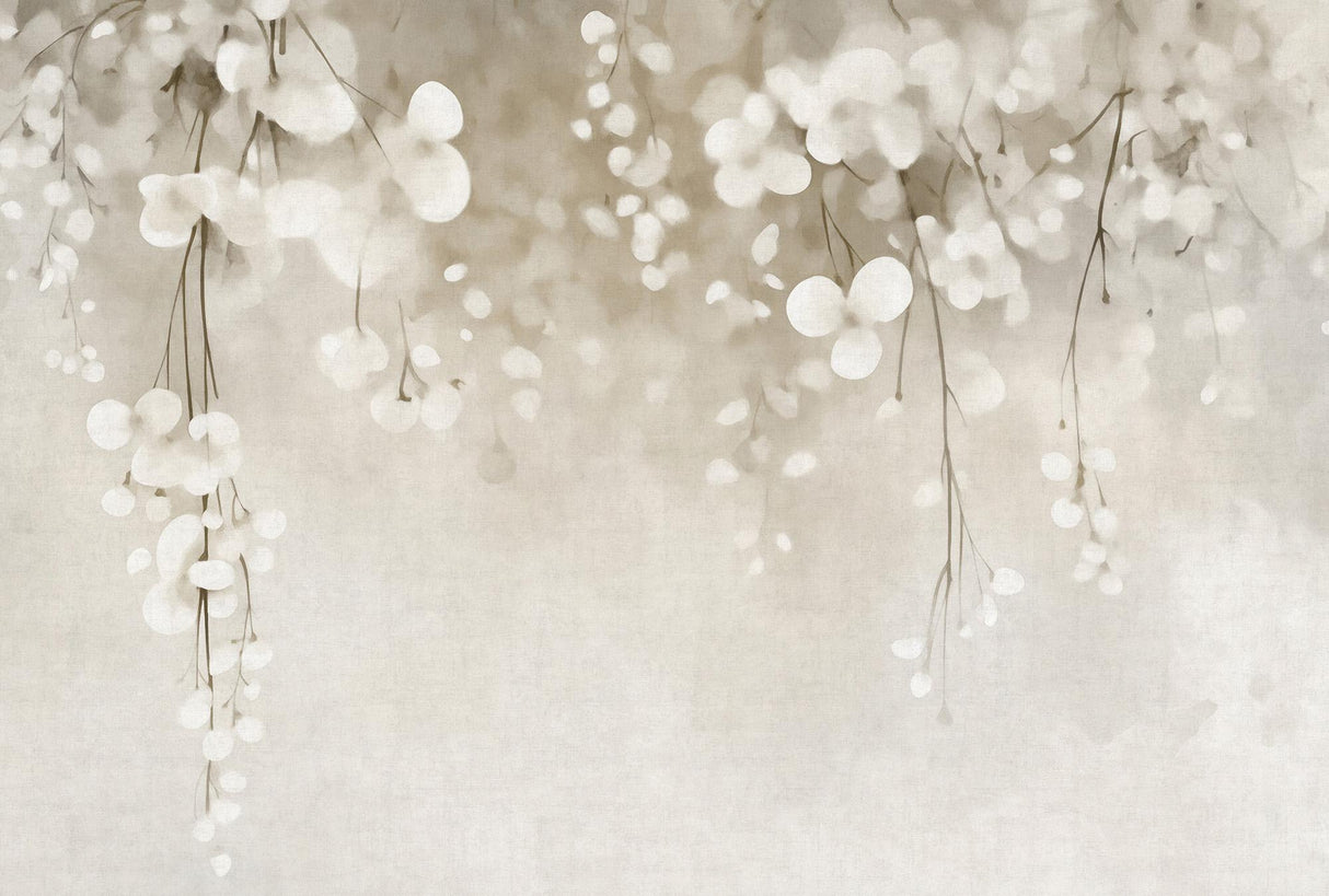 Veer Decor Ivory Rain Grey Wall Mural