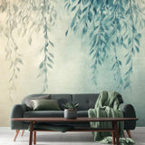 Veer Decor Silent Leaves Teal Wall Mural