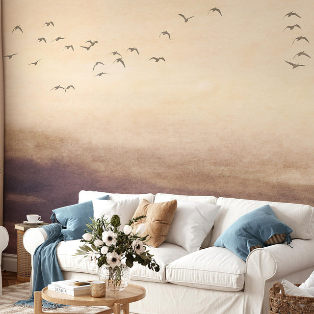 Veer Decor Silent Sky Beige Wall Mural