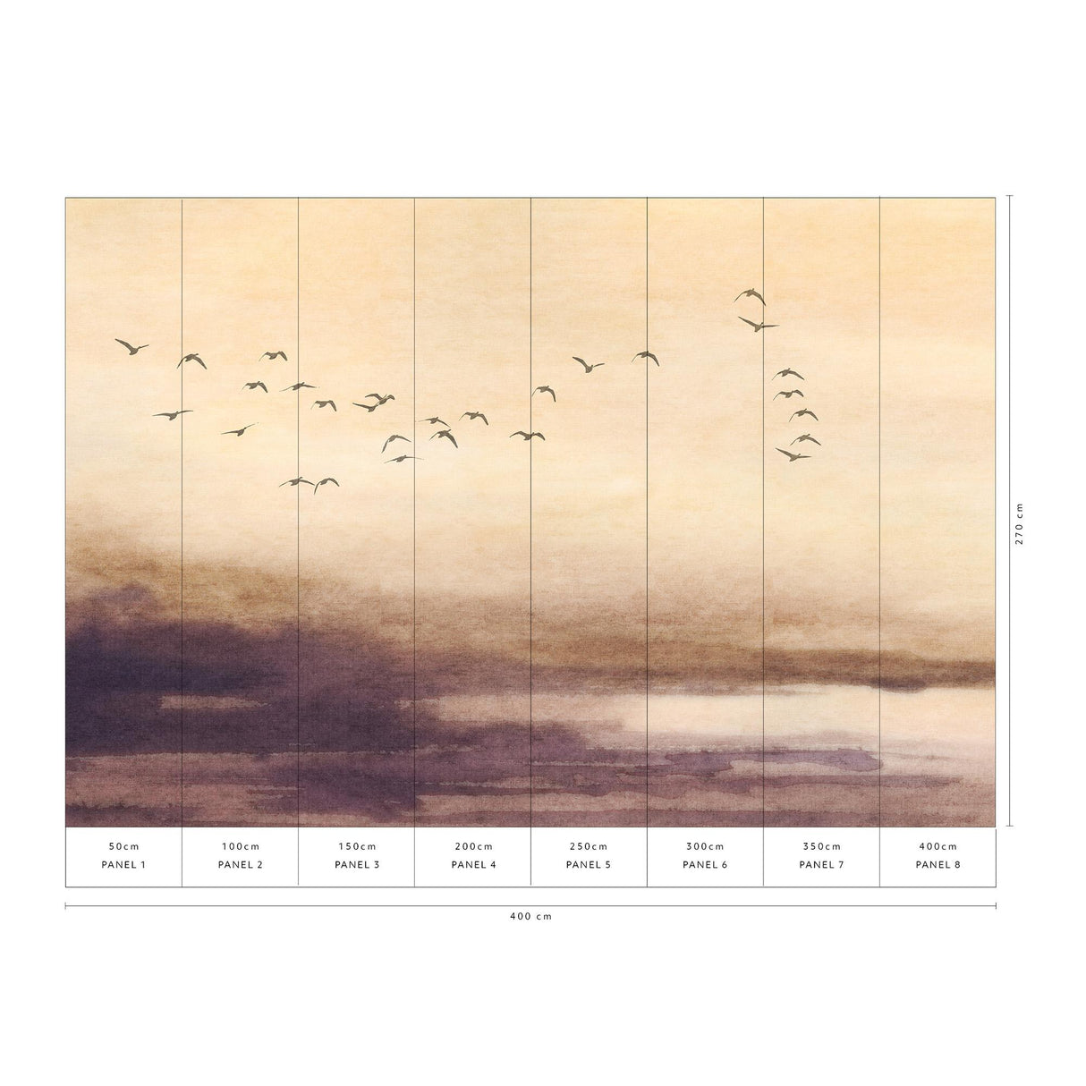 Veer Decor Silent Sky Beige Wall Mural
