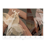 Veer Decor Fading Flower Brown Wall Mural
