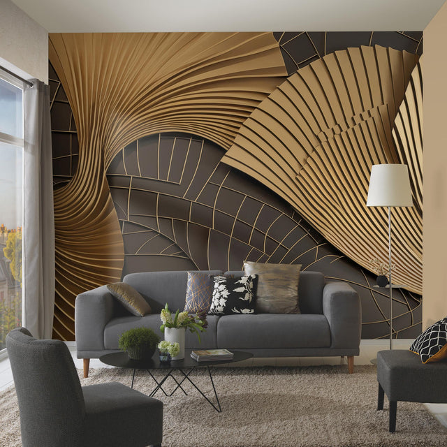 Veer Decor Luness Gold Wall Mural
