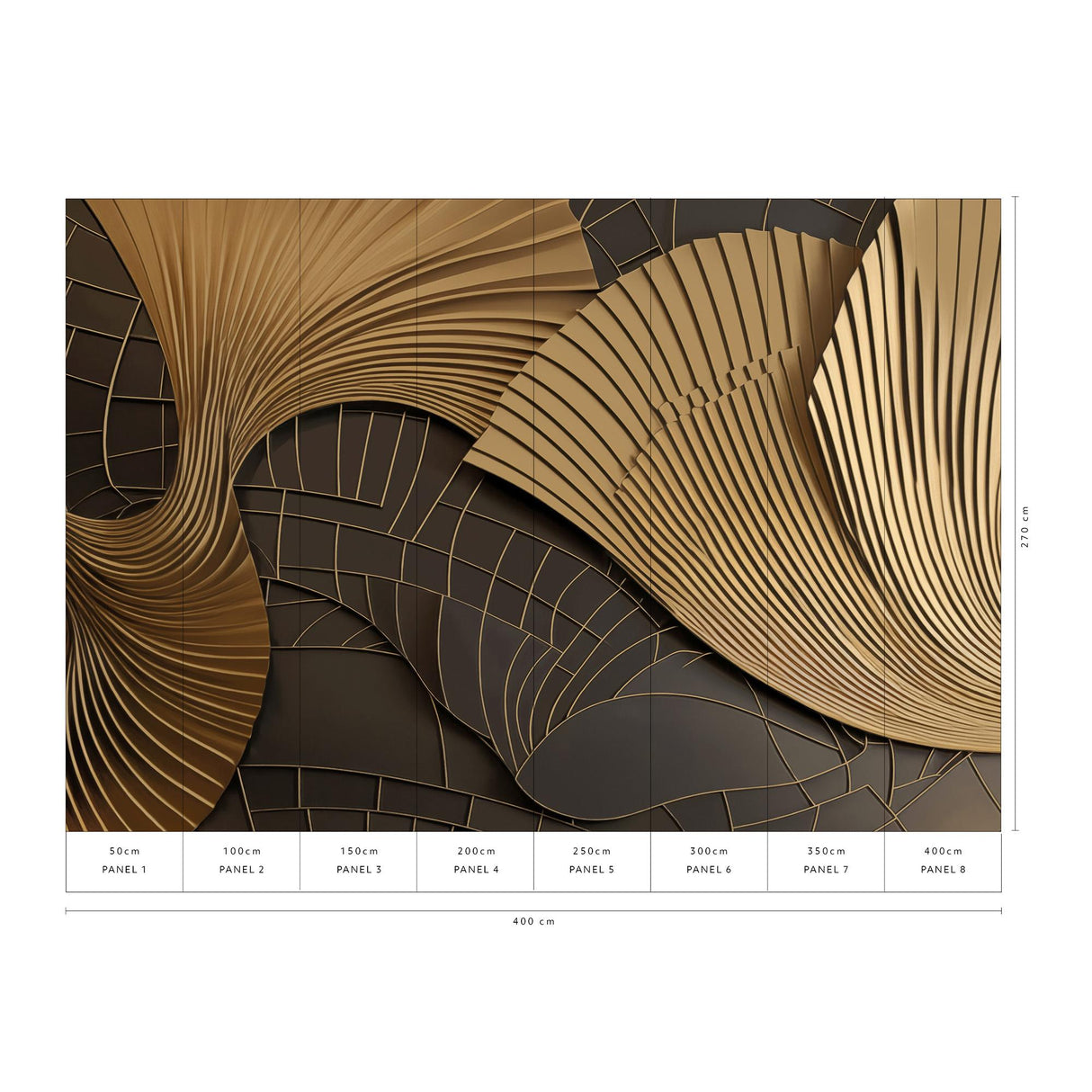 Veer Decor Luness Gold Wall Mural