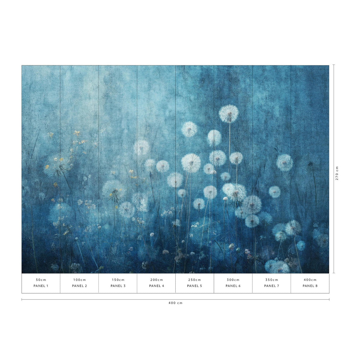 Veer Decor Twilight Bloom Blue Wall Mural