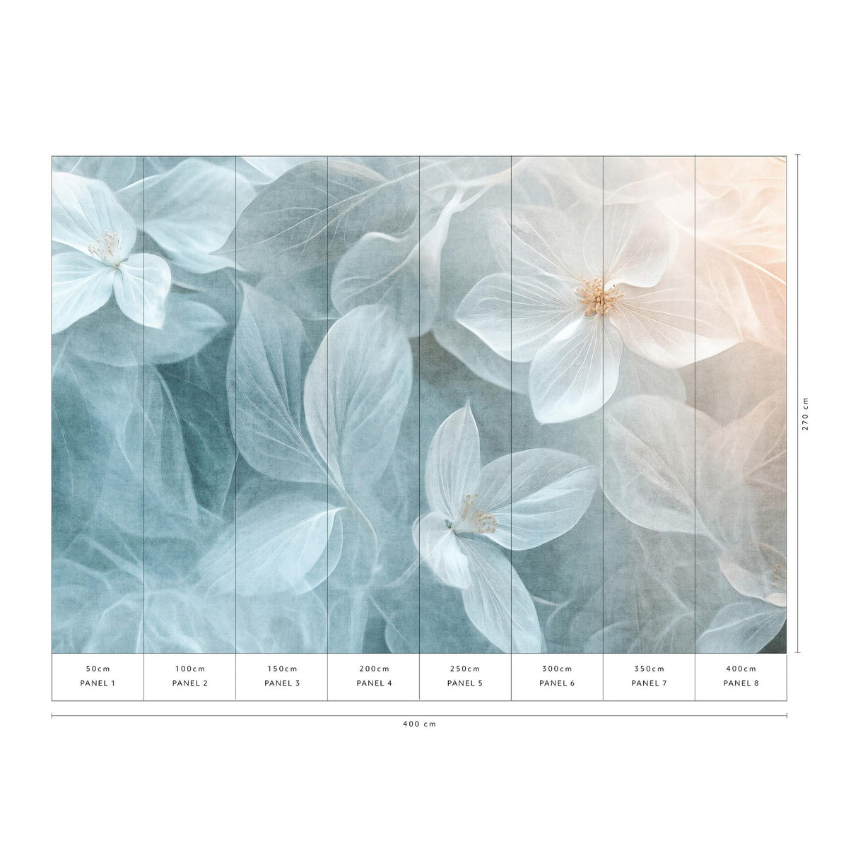 Veer Decor Dreaming Garden Blue Wall Mural