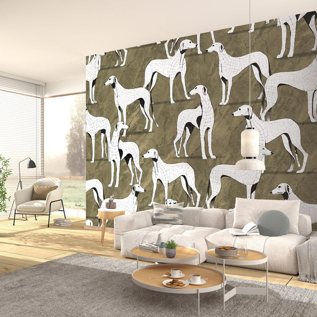 Veer Decor Greyhound Manor Gold Wall Mural
