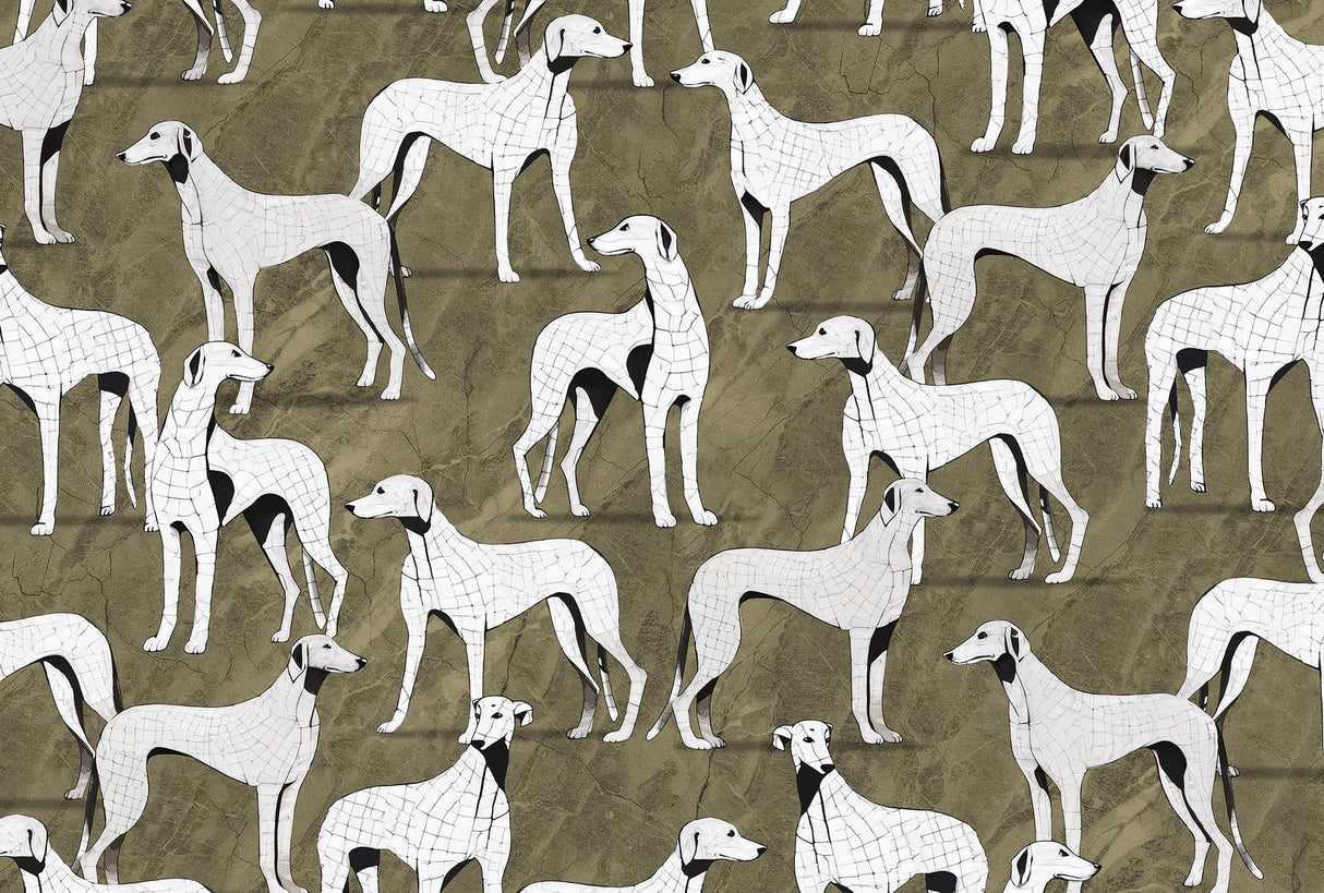 Veer Decor Greyhound Manor Gold Wall Mural