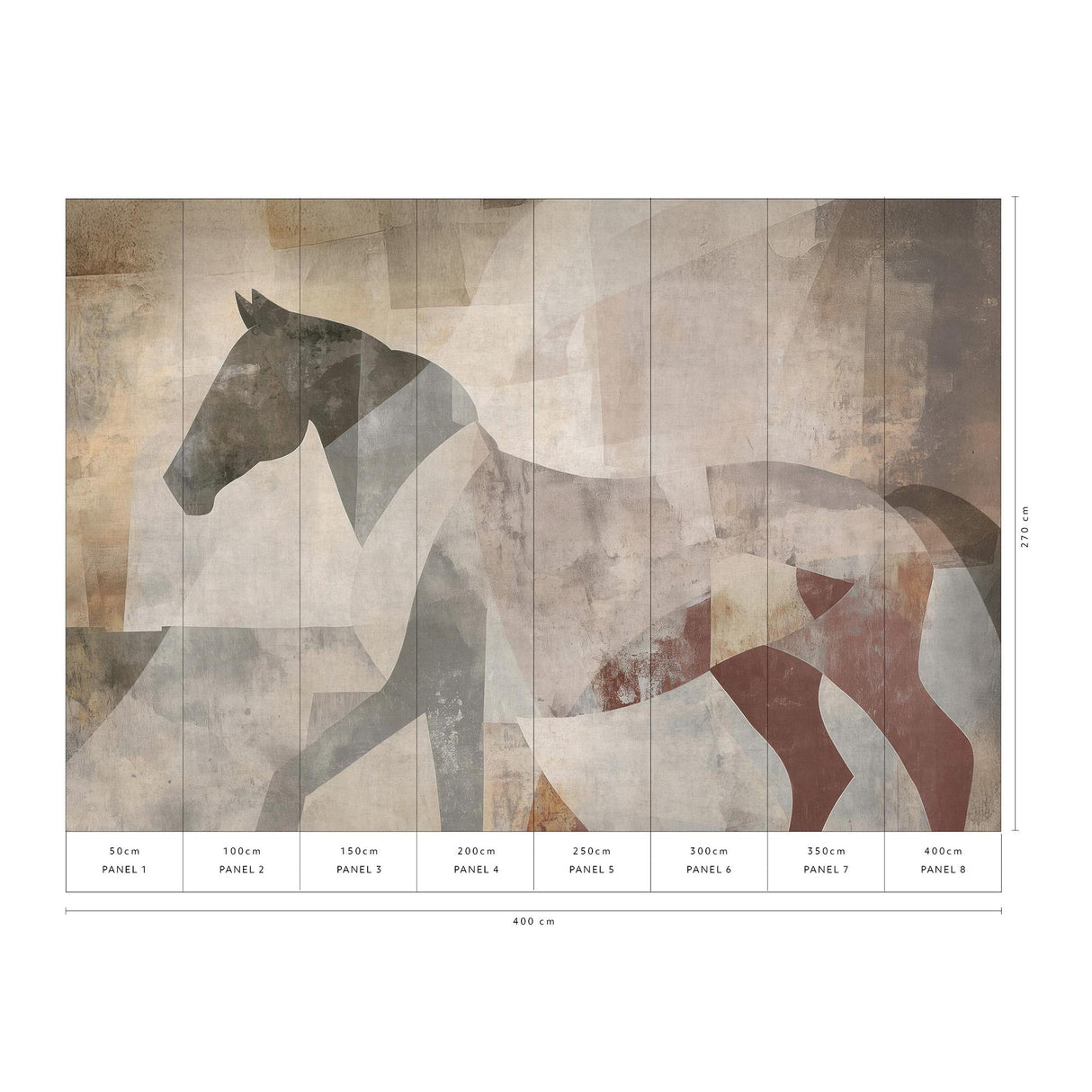 Veer Decor Caballo Brown Wall Mural