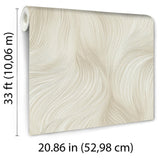 Veer Decor Waves of Light Beige Wallpaper