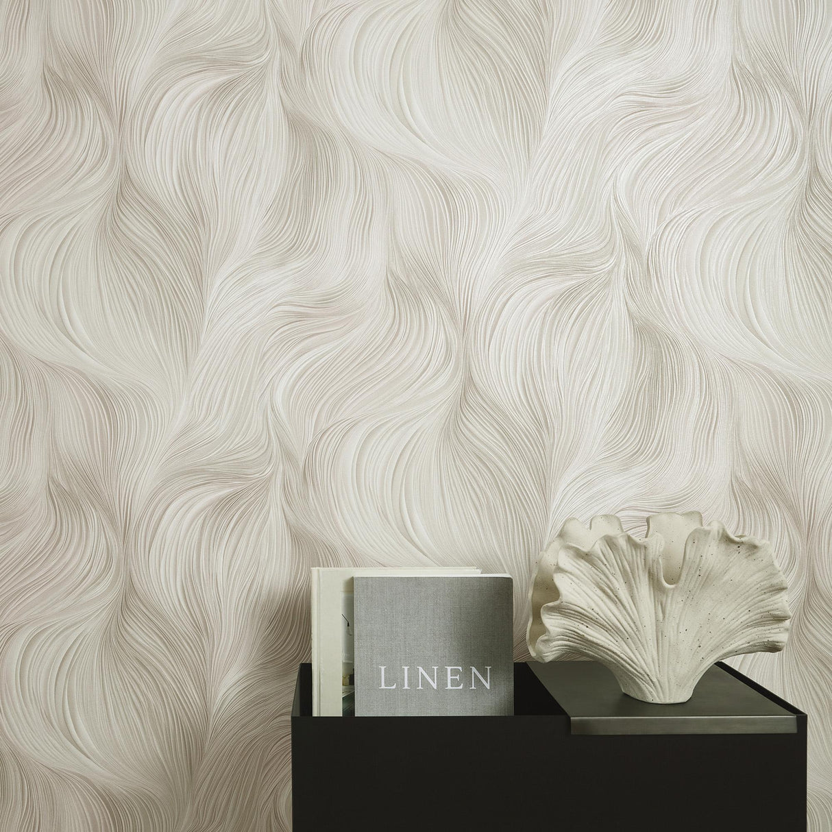 Veer Decor Waves of Light Pink Wallpaper