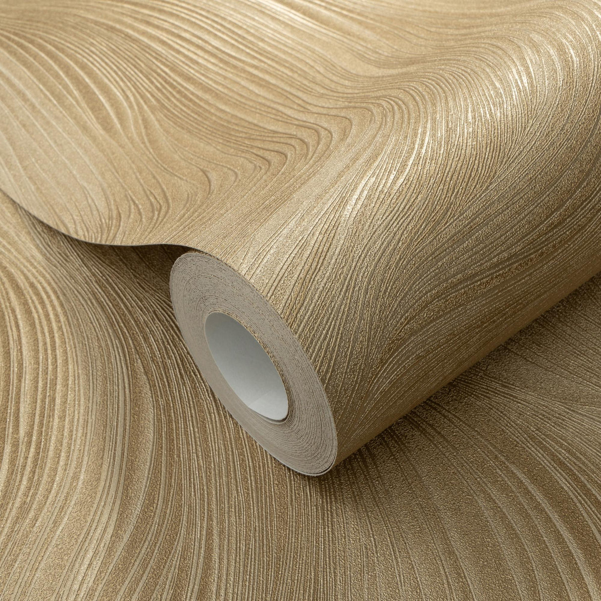 Veer Decor Waves of Light Gold Wallpaper