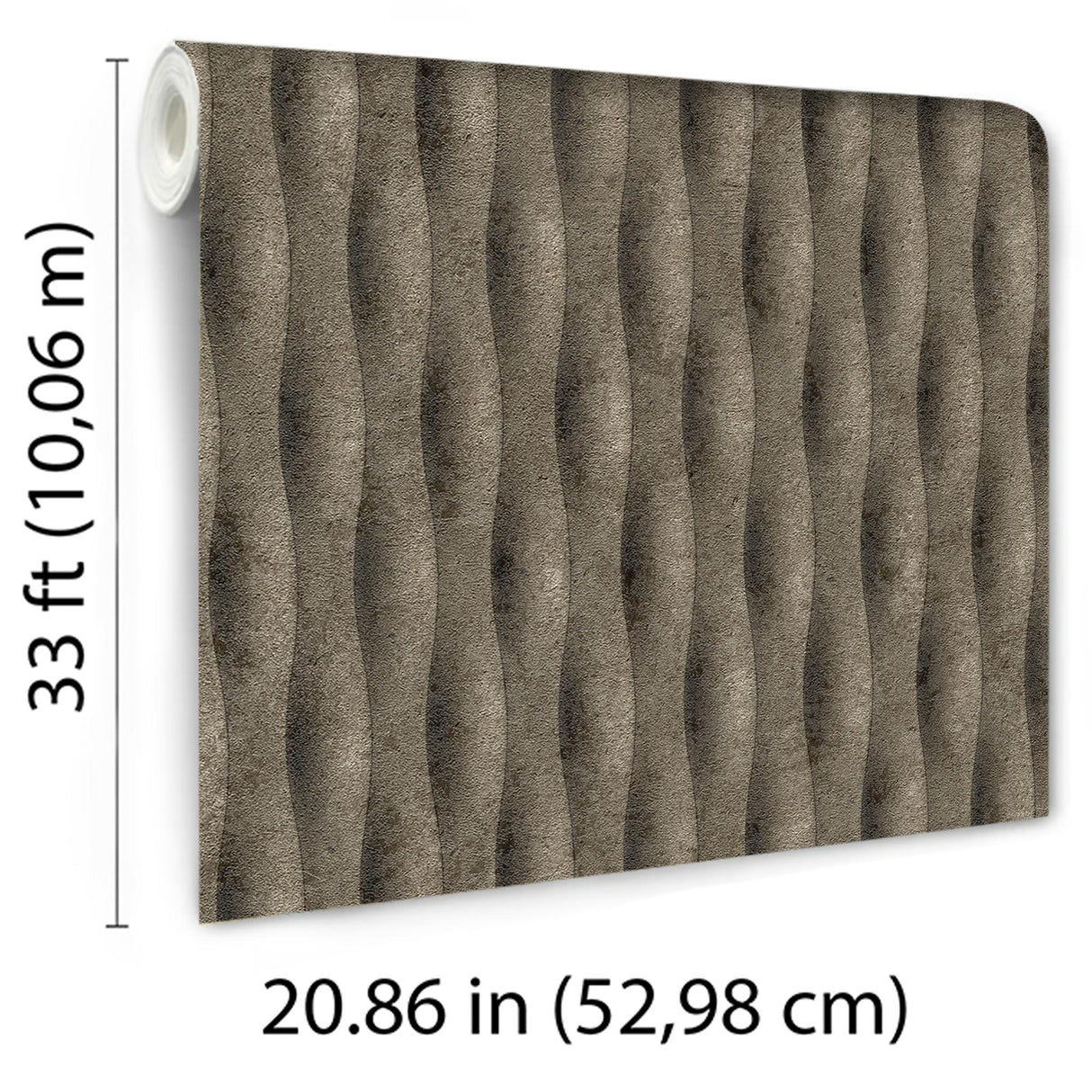 Veer Decor Concrete Illusion Brown Wallpaper