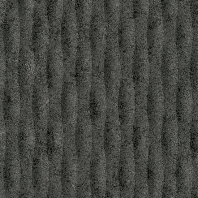 Veer Decor Concrete Illusion Black Wallpaper
