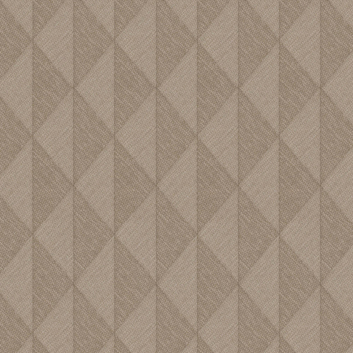 Veer Decor Woven Diamond Whisper Brown Wallpaper