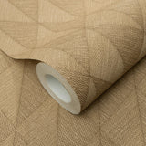 Veer Decor Woven Diamond Whisper Yellow Wallpaper