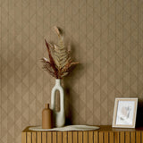 Veer Decor Woven Diamond Whisper Yellow Wallpaper