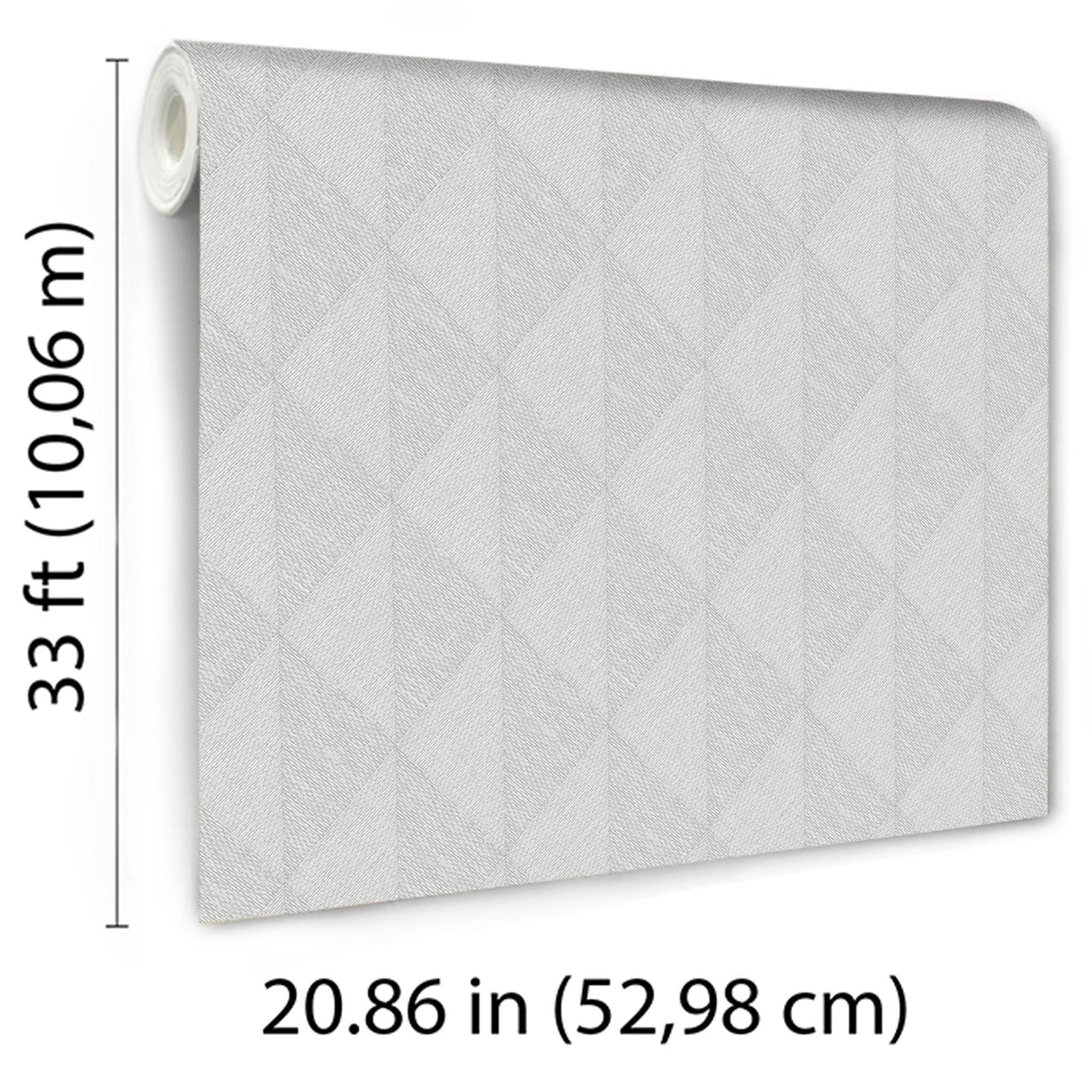 Veer Decor Woven Diamond Whisper Grey Wallpaper