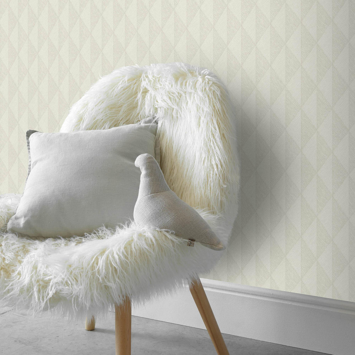 Veer Decor Woven Diamond Whisper Taupe Wallpaper