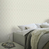 Veer Decor Woven Diamond Whisper Taupe Wallpaper