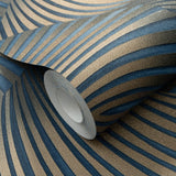 Veer Decor Twill Blue Wallpaper