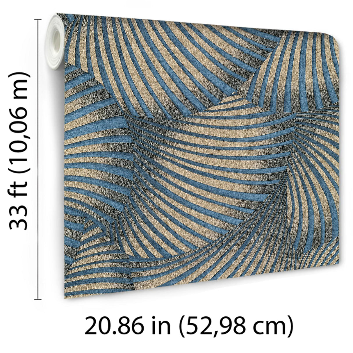 Veer Decor Twill Blue Wallpaper