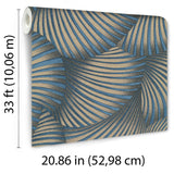 Veer Decor Twill Blue Wallpaper