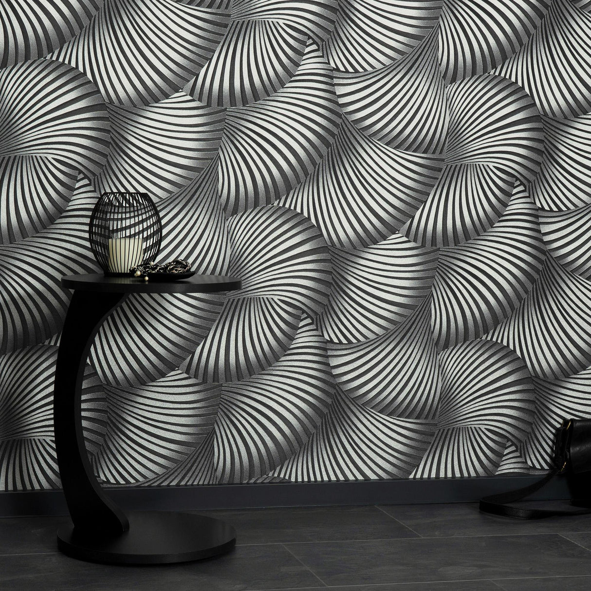 Veer Decor Twill Silver Wallpaper