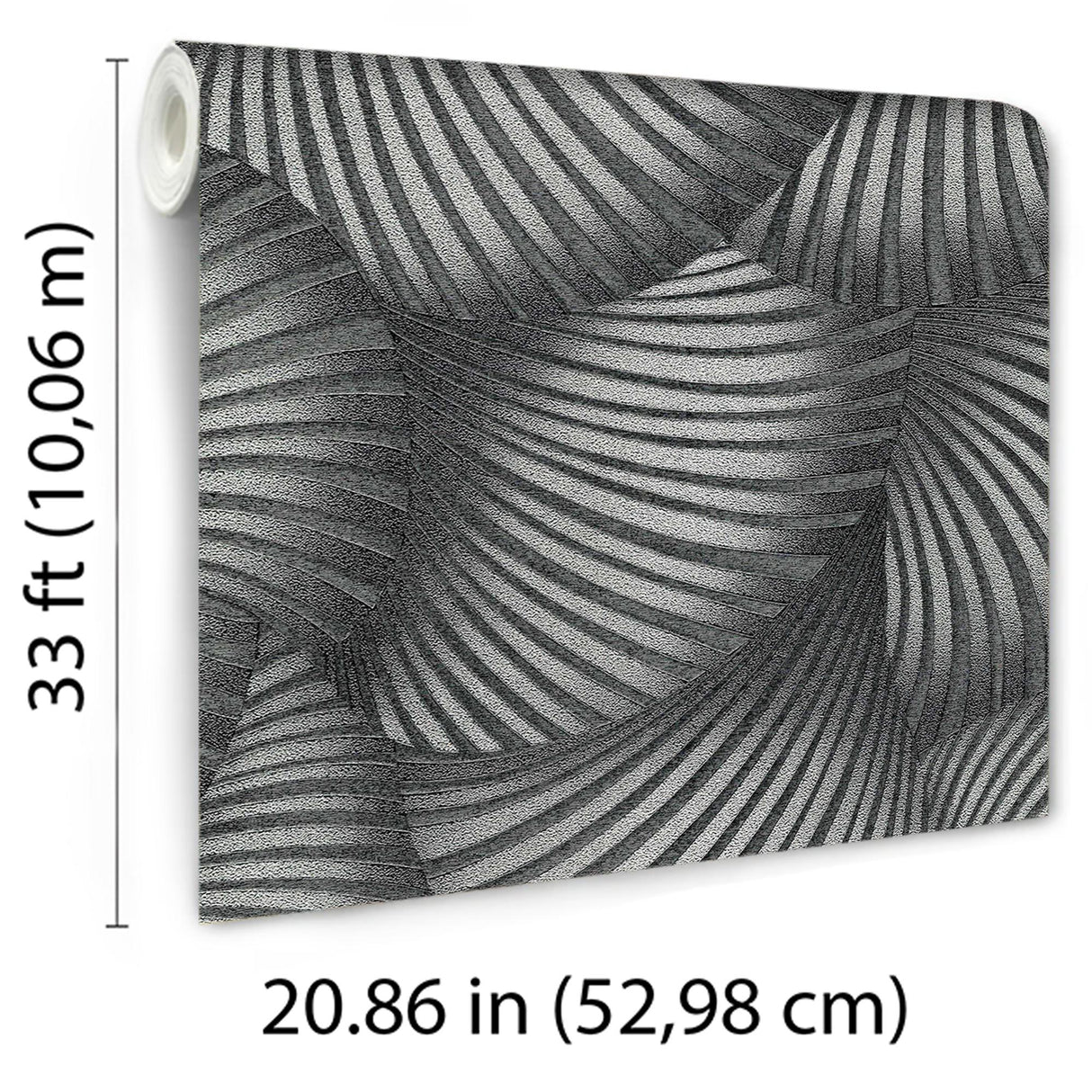 Veer Decor Twill Silver Wallpaper