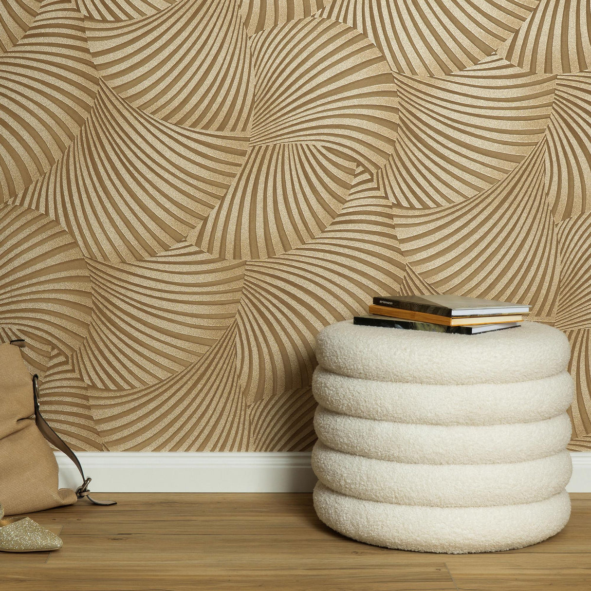 Veer Decor Twill Gold Wallpaper